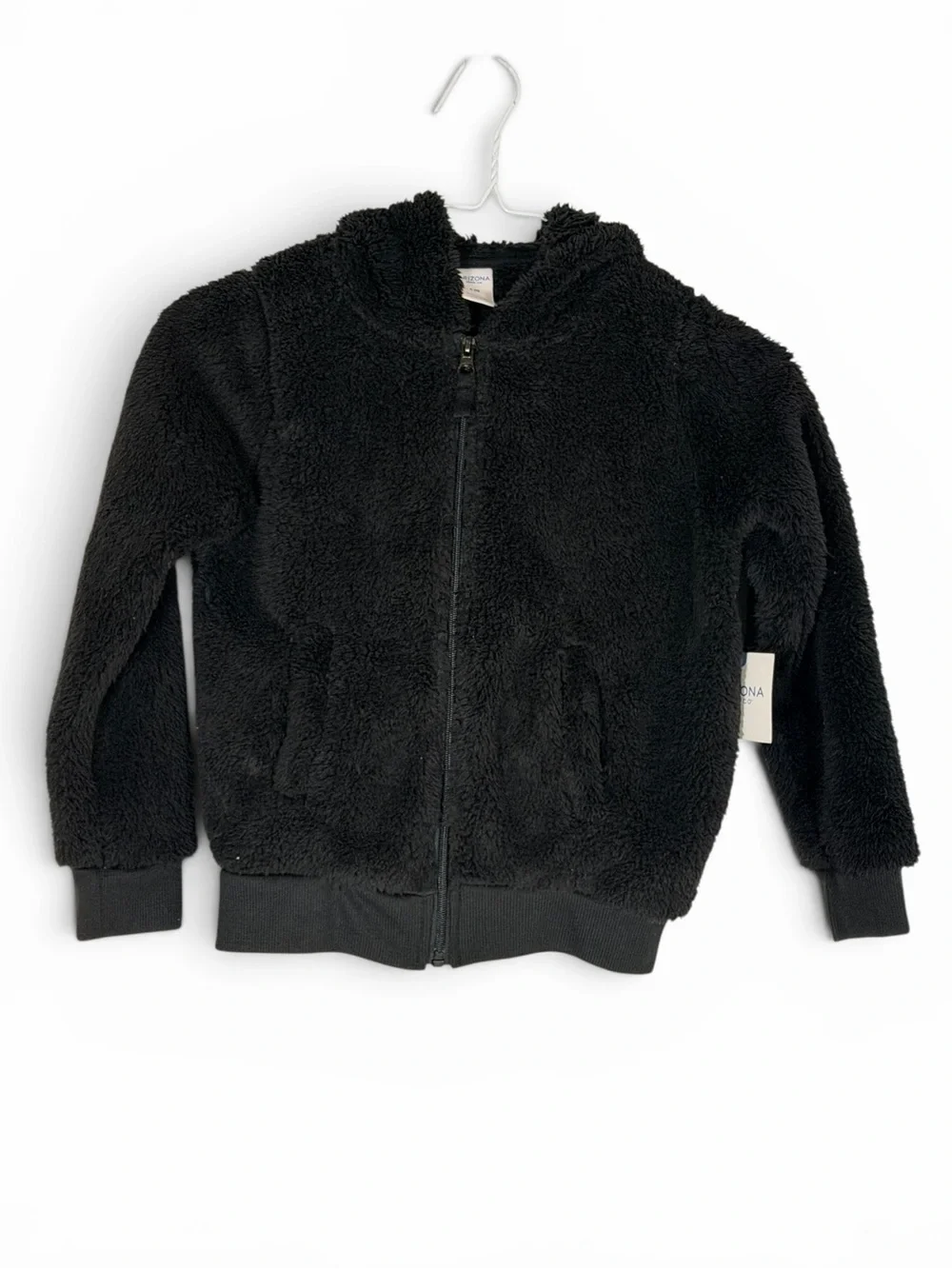 Arizona Jean Company Kids Black Sherpa Hoodie Jacket